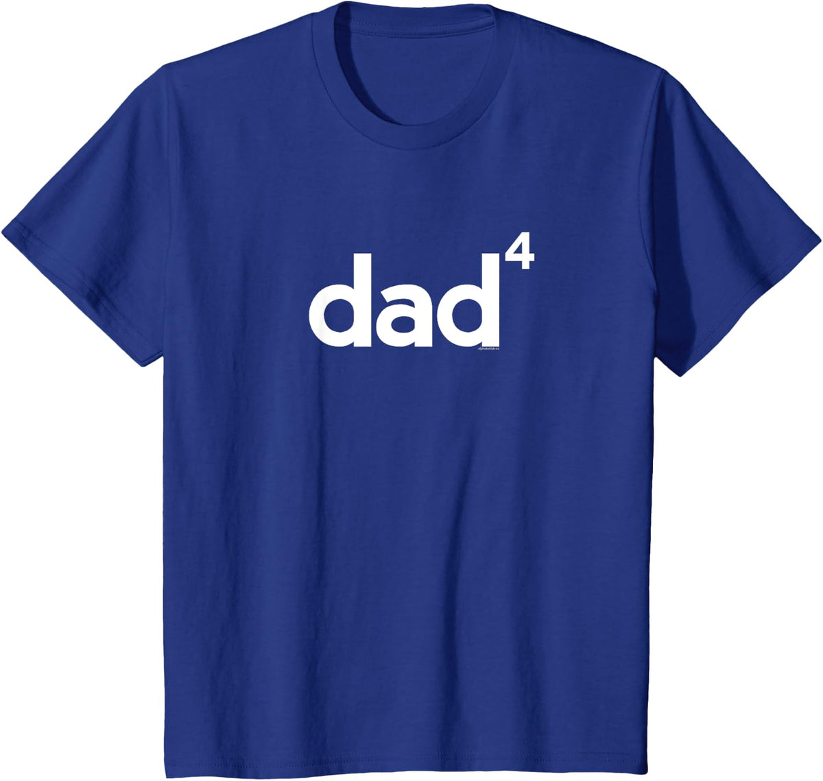 Dad Gifts for Dad | Dad of 4 Four | Gift Fathers Day Math T-Shirt - Royal Blue