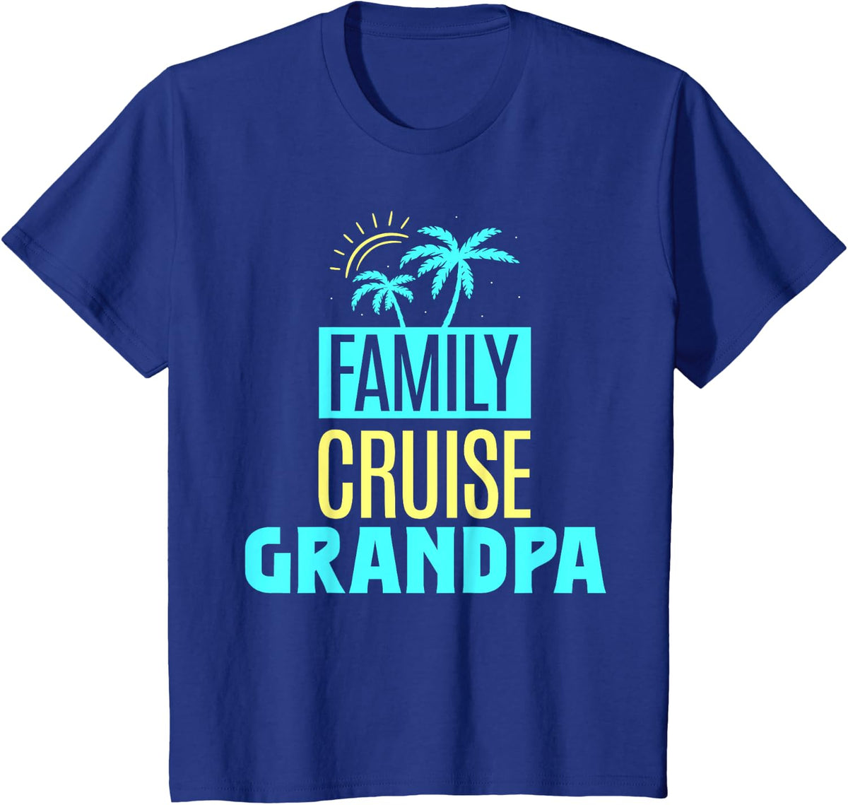 Family Cruise Grandpa Travel Ship Vacation Granddad T-Shirt - Royal Blue