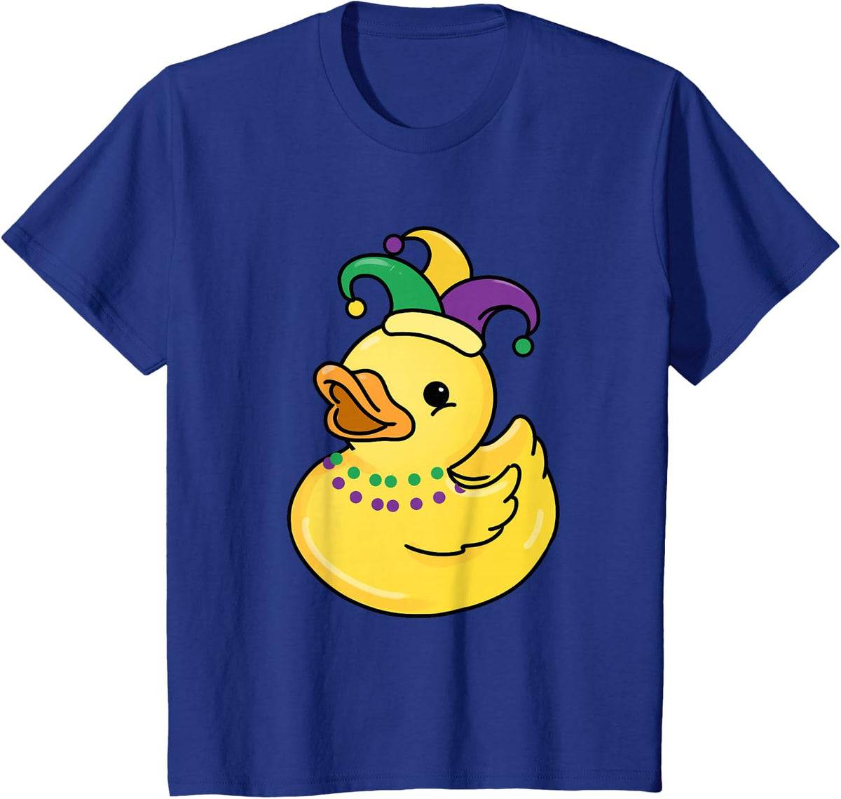 Mardi Gras Duck T-Shirt - Royal Blue