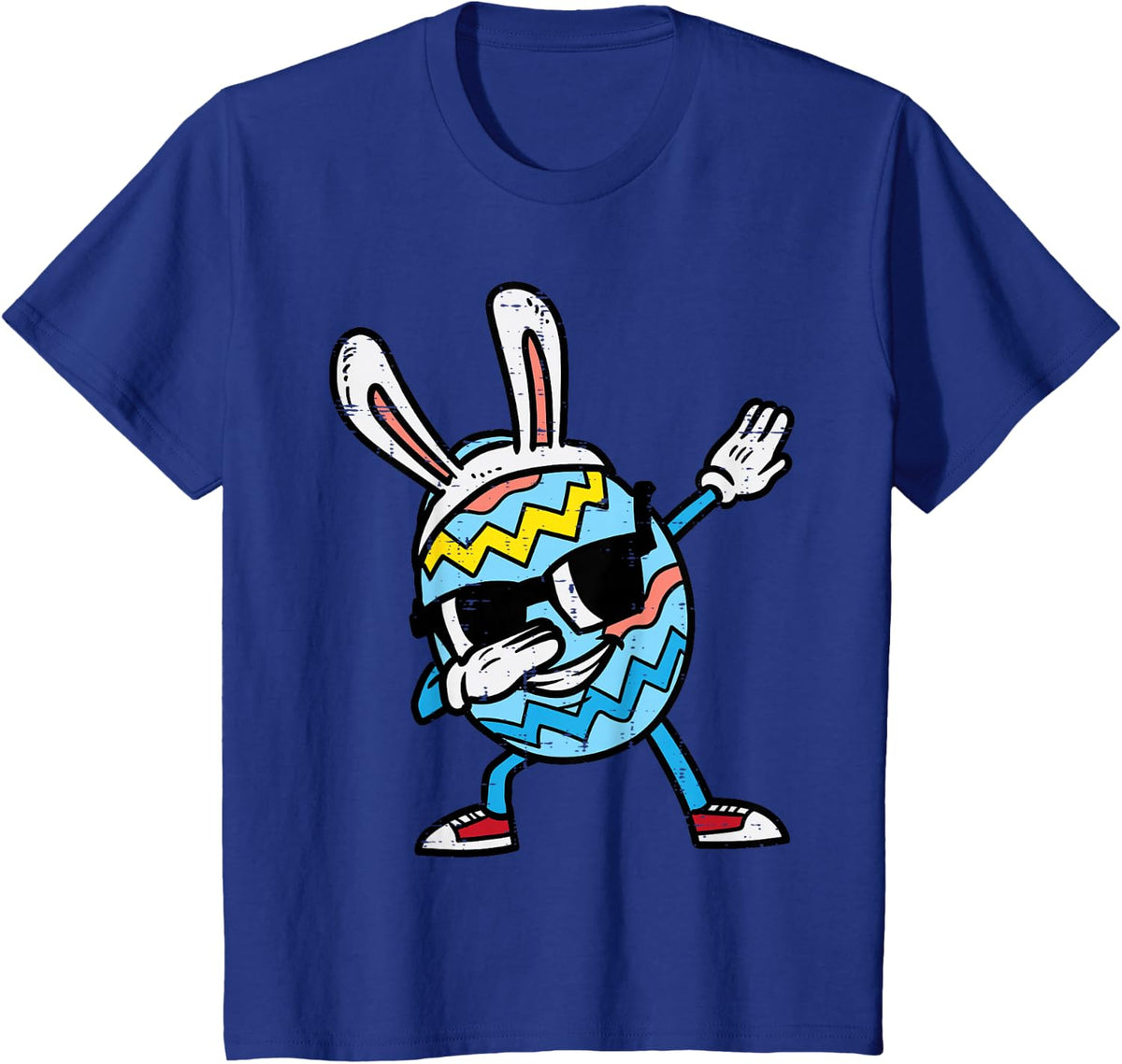 Dabbing Easter Egg Bunny Cute Dab Dance Boys Kids Men Youth T-Shirt - Royal Blue
