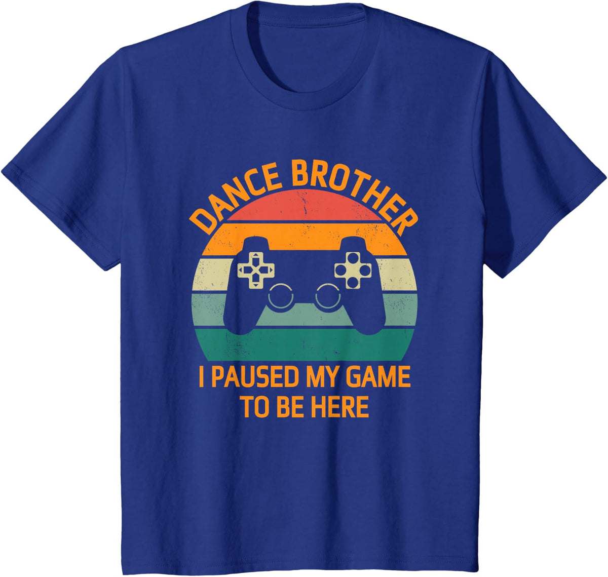 Dance Brother Bro Paused Game T-Shirt - Royal Blue