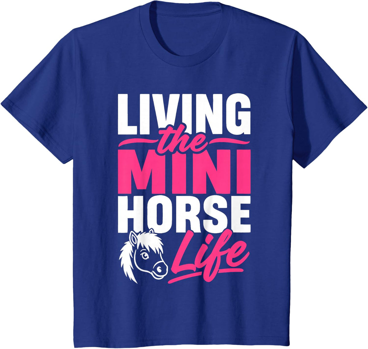 Mini Horse Girl T-Shirt - Royal Blue