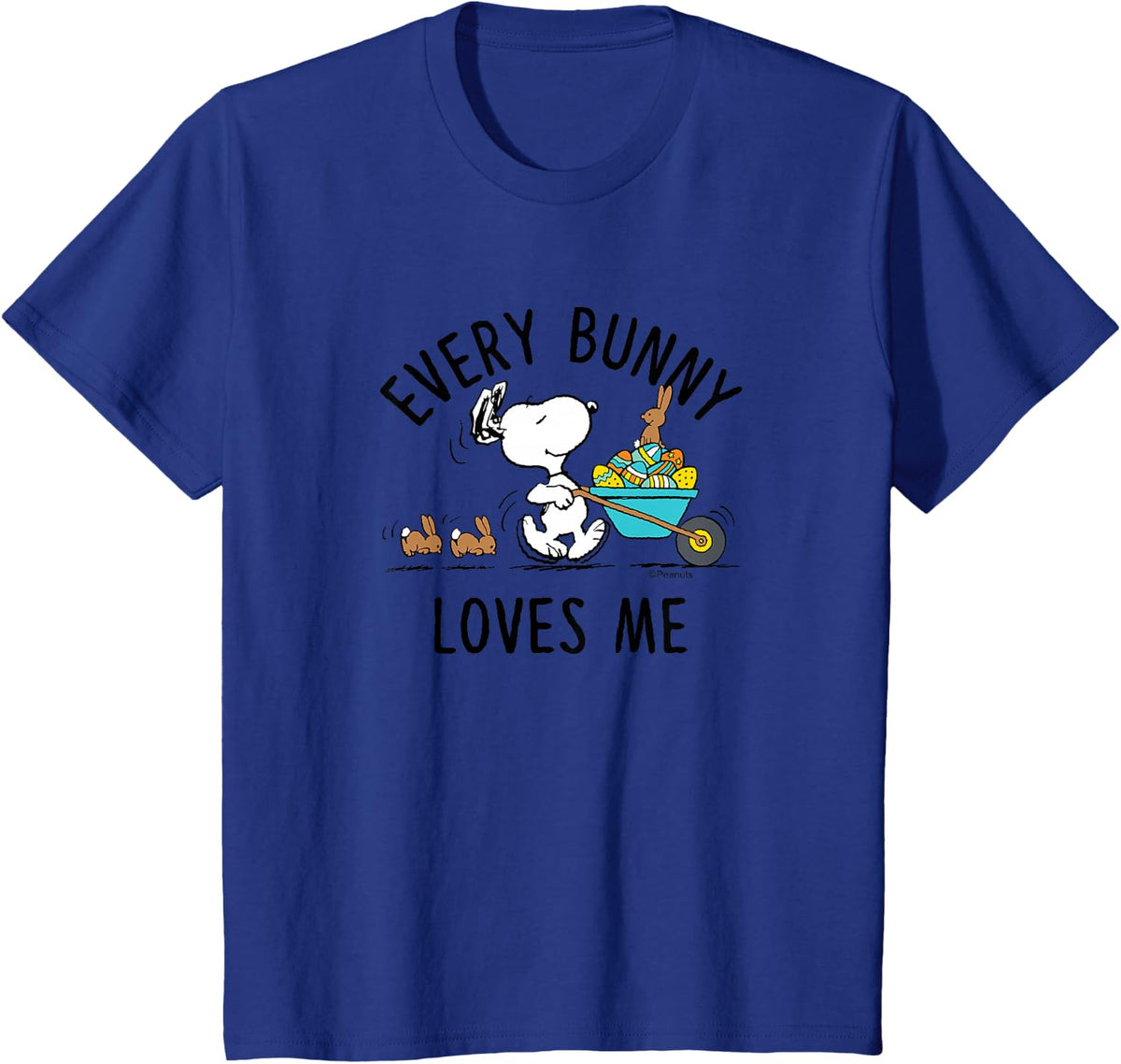 Peanuts - Easter - Every Bunny Loves Me T-Shirt - Royal Blue