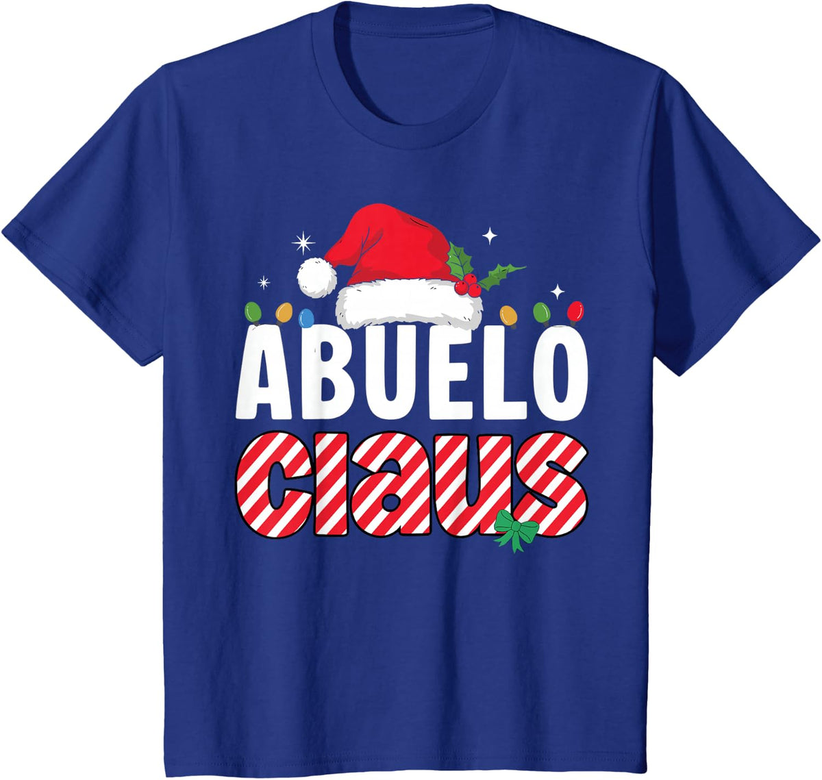 Abuelo Claus Funny Christmas Family Matching Pajamas T-Shirt - Royal Blue
