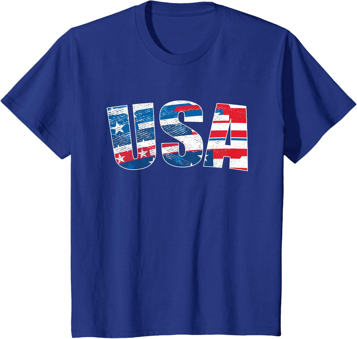USA - American Flag Patriotic 4th of July America Freedom T-Shirt - Royal Blue