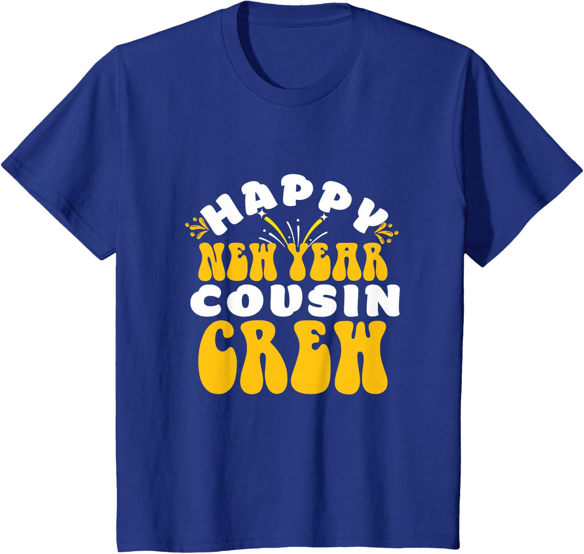 Happy New Year Cousin Crew 2024 Group Matching Family T-Shirt - Royal Blue
