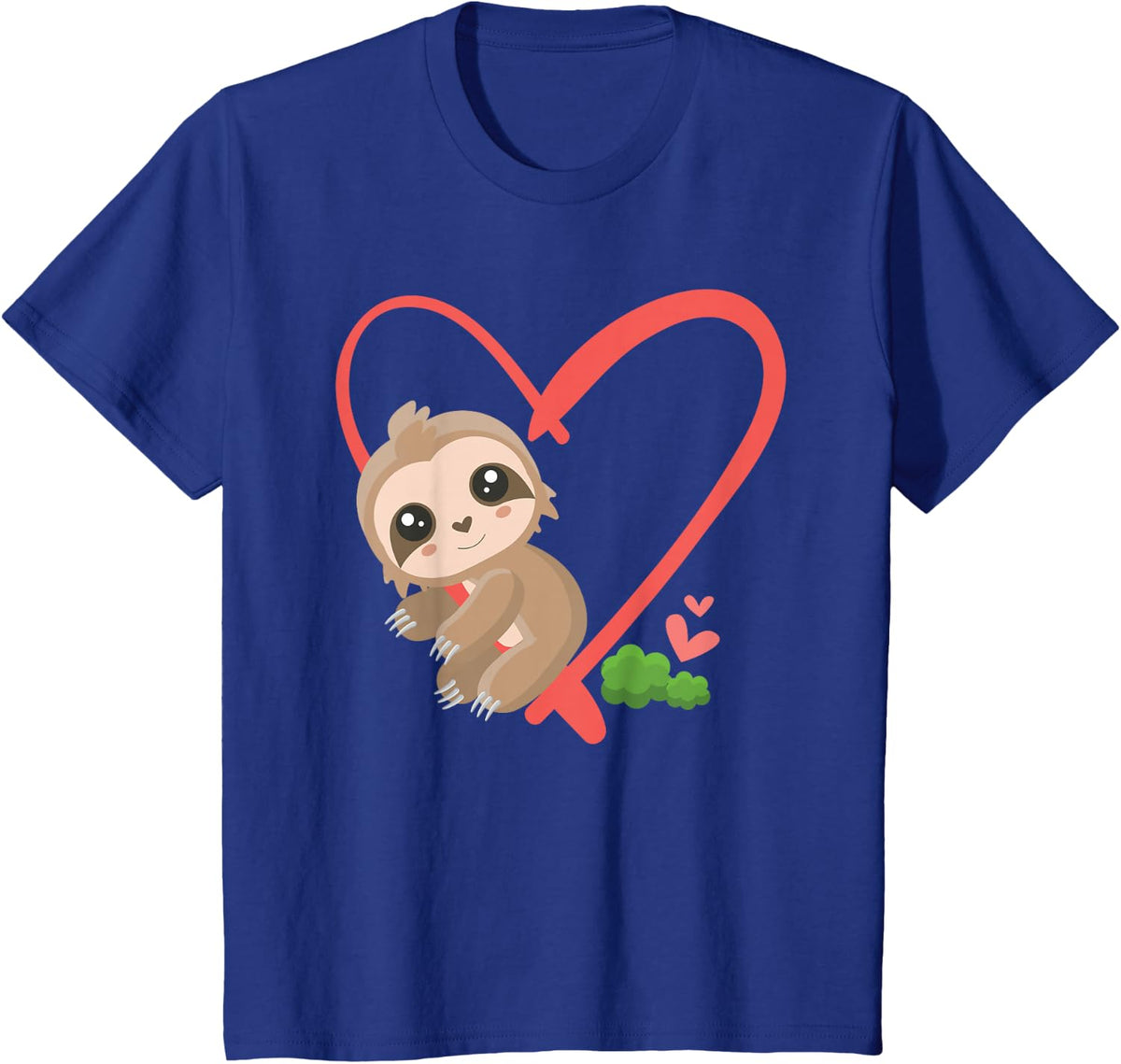 Cute Baby Sloth Valentines Day Gift Tees Sloth Lover T-Shirts - Royal Blue