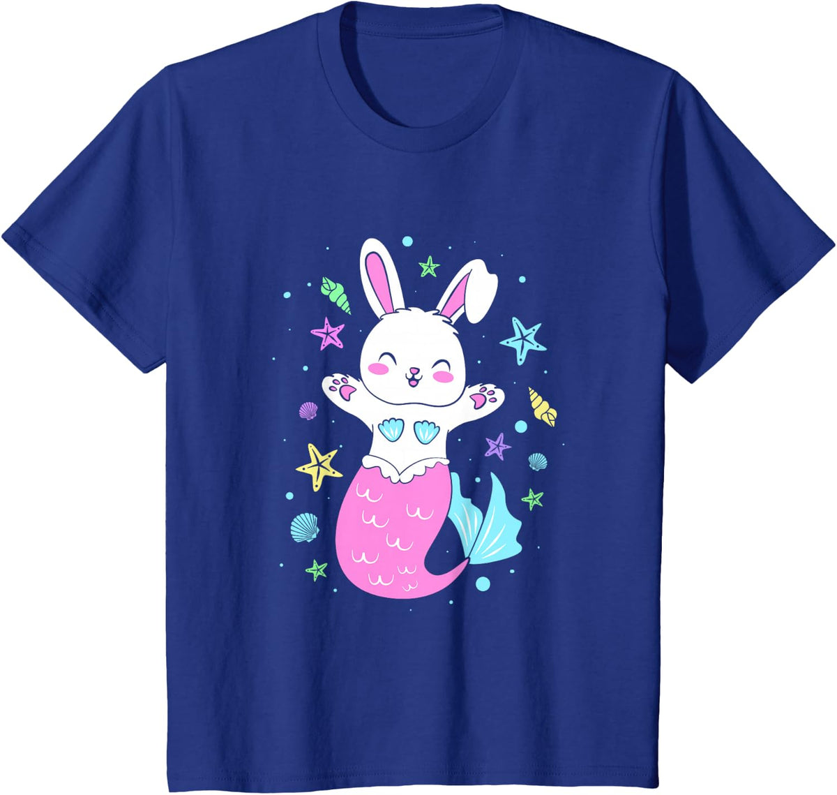 Cute Mermaid Mom Easter Bunny Mermaid Mommy T-Shirt - Royal Blue