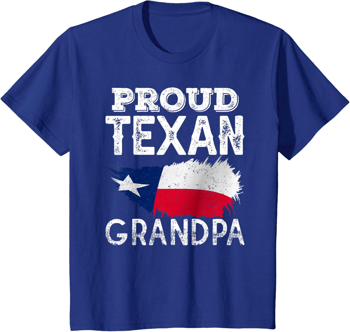 Proud Texan Grandpa Patriotic Pride Texas Cute Granddad T-Shirt - Royal Blue