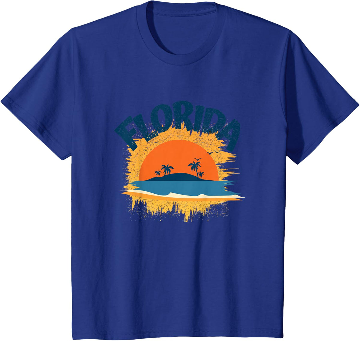 Vintage Florida Retro Tee Design Sunshine Men Women Kids T-Shirt - Royal Blue