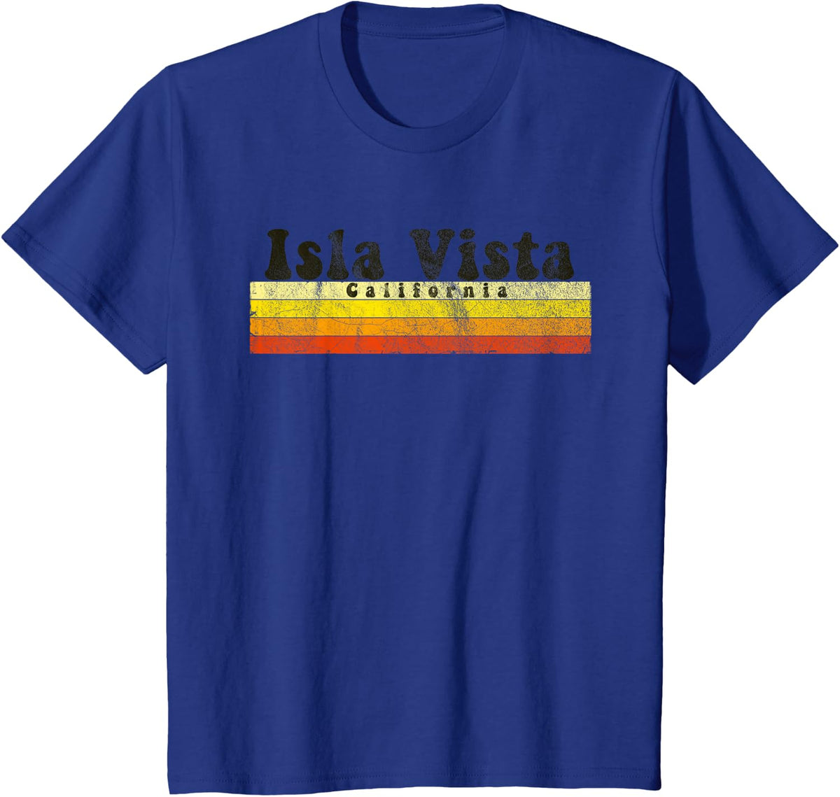 Vintage Retro 70s 80s Isla Vista, CA T Shirt T-Shirt - Royal Blue