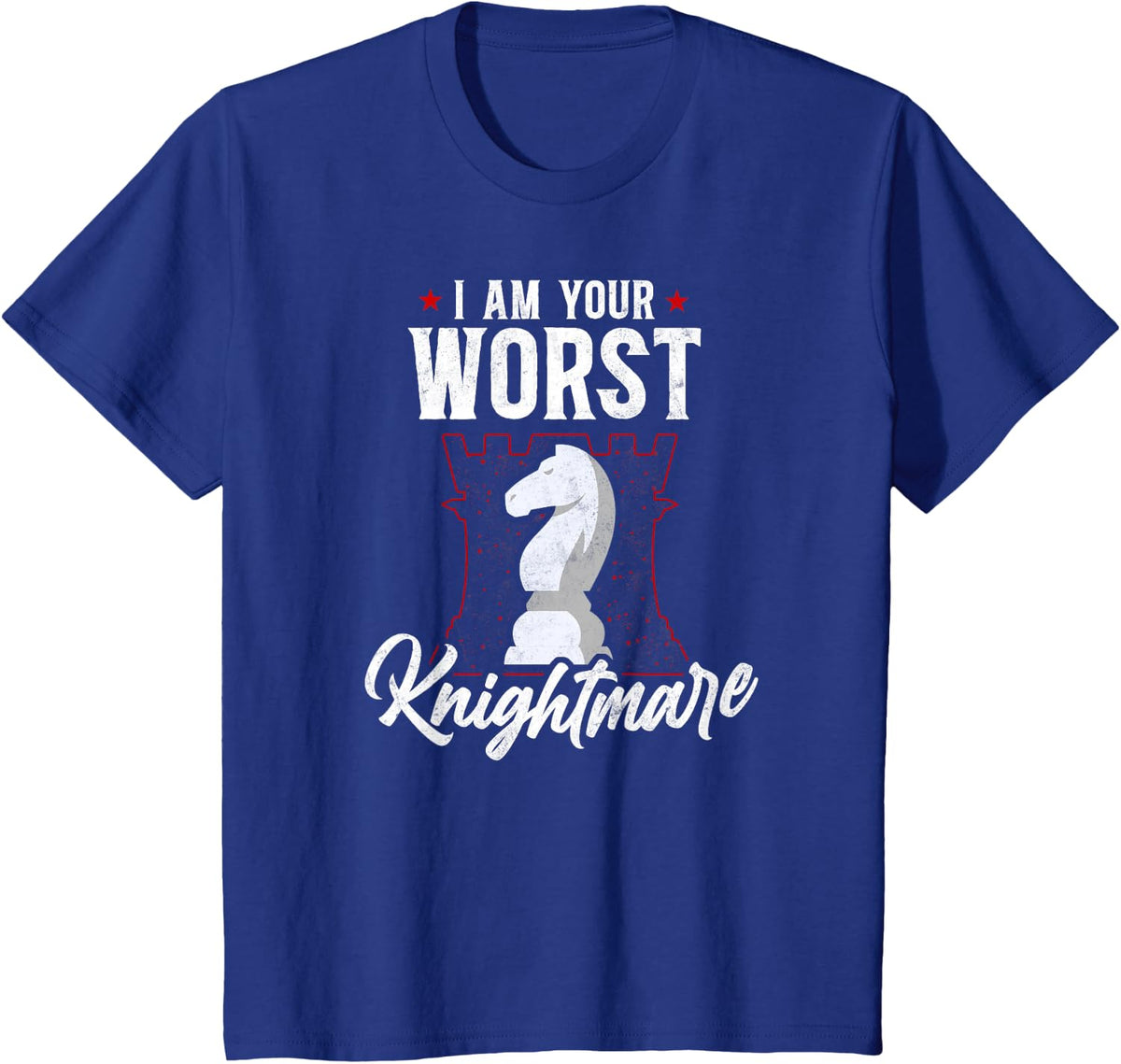 Chess Player Chess Piece Vintage Knight Knightmare T-Shirt - Royal Blue