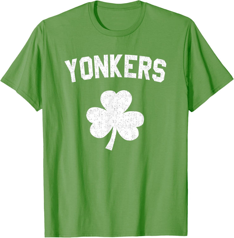 Irish American Shamrock Yonkers St Patricks Day T-Shirt - Grass Green