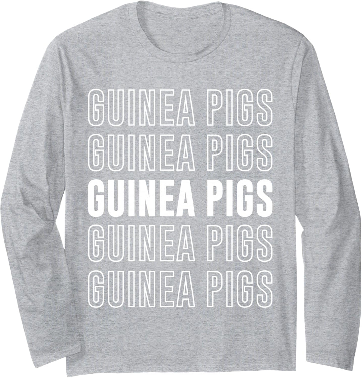 Guinea Pigs Long Sleeve T-Shirt - Adult Unisex Heather Grey