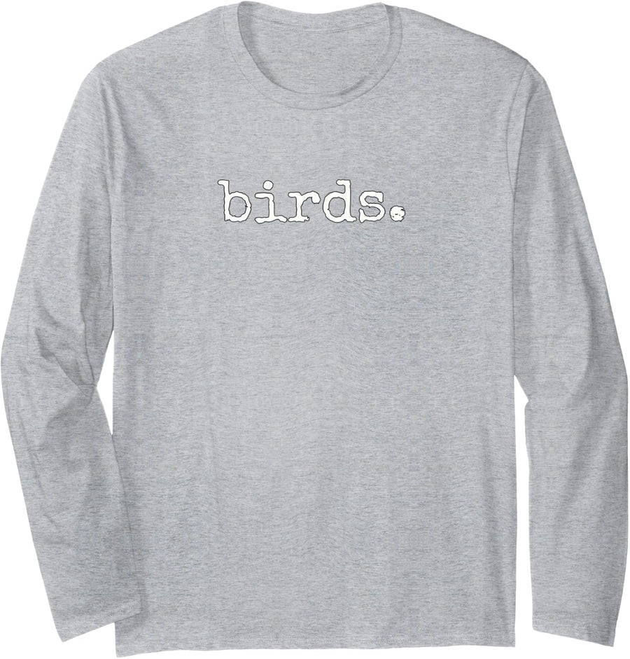 Birds. Long Sleeve T-Shirt - Adult Unisex Heather Grey