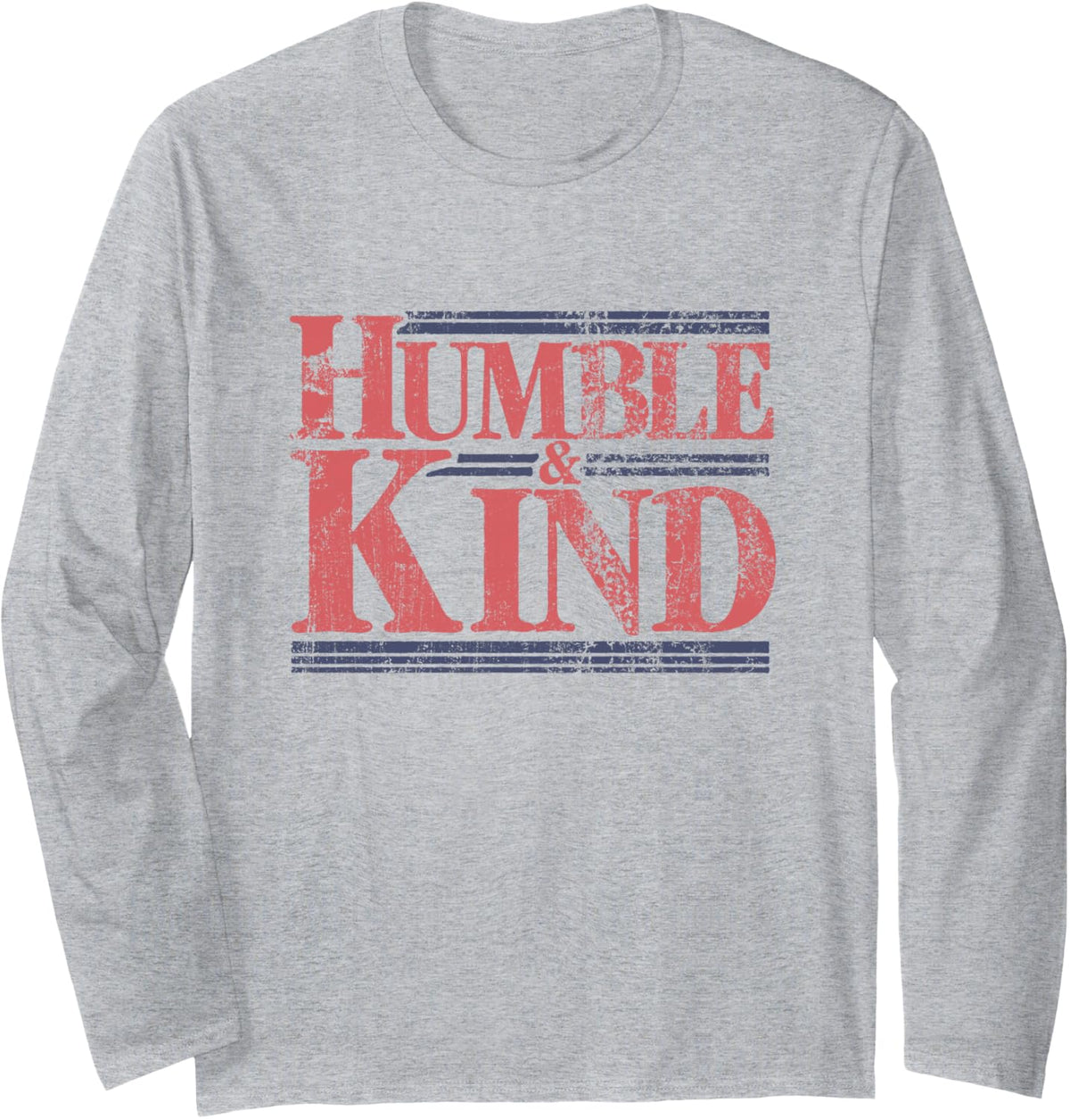 Official Tim McGraw Humble & Kind Long Sleeve T-Shirt - Adult Unisex Heather Grey