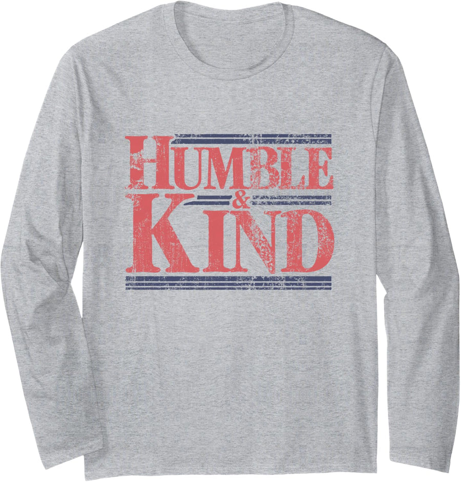 Official Tim McGraw Humble & Kind Long Sleeve T-Shirt - Adult Unisex Heather Grey