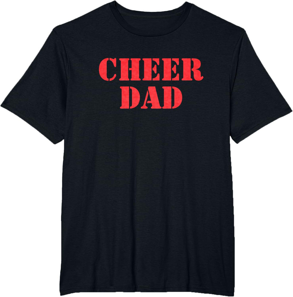 Cheer Dad Red and Black Cheerleading T-Shirt - Black