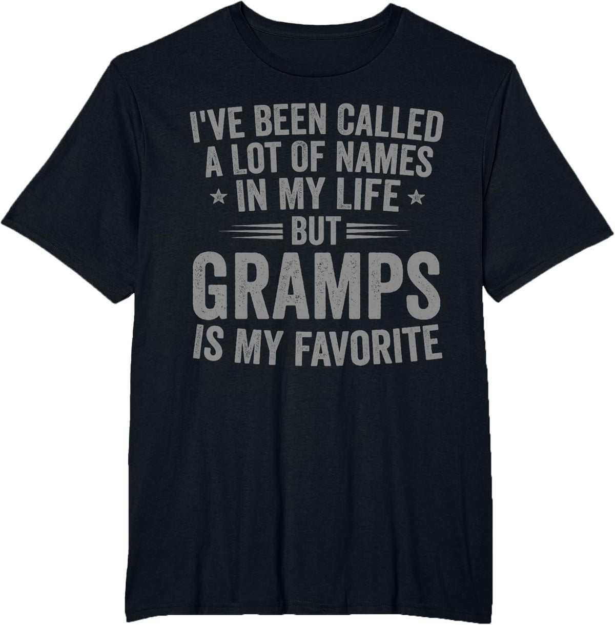 Gramps is My Favorite Name Funny T-Shirt - Black