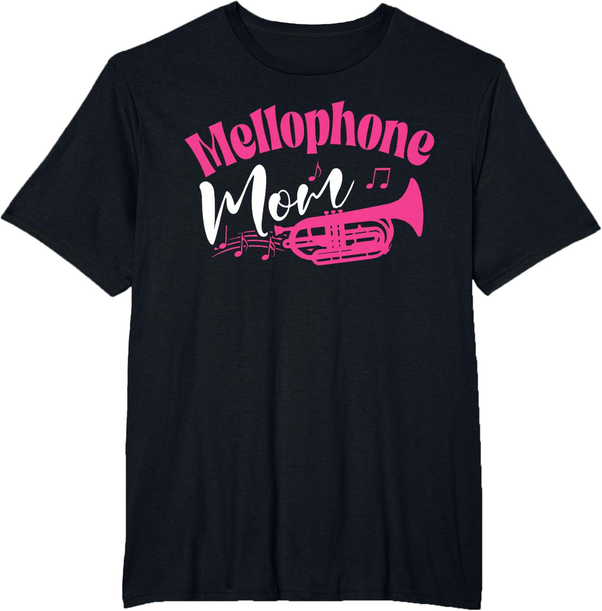 Mellophone Mom Marching Band For Women Mother Mama Player T-Shirt - Black
