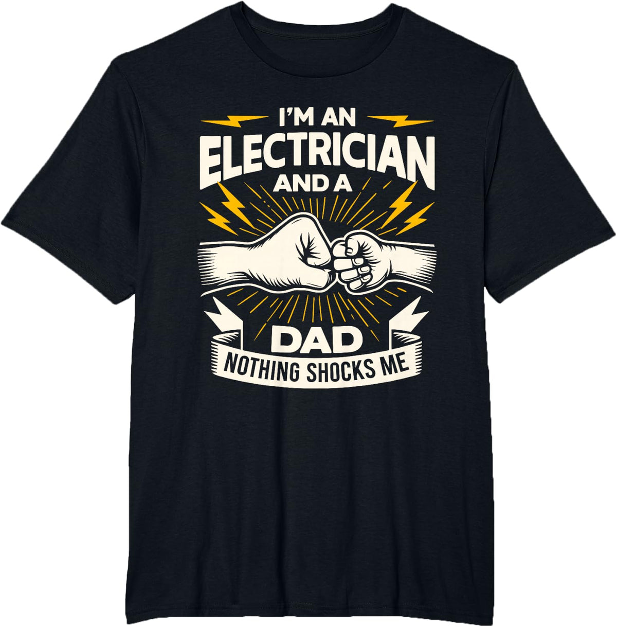 Funny Electrician, Men, Electrical Engineer, Electrician Dad T-Shirt - Black