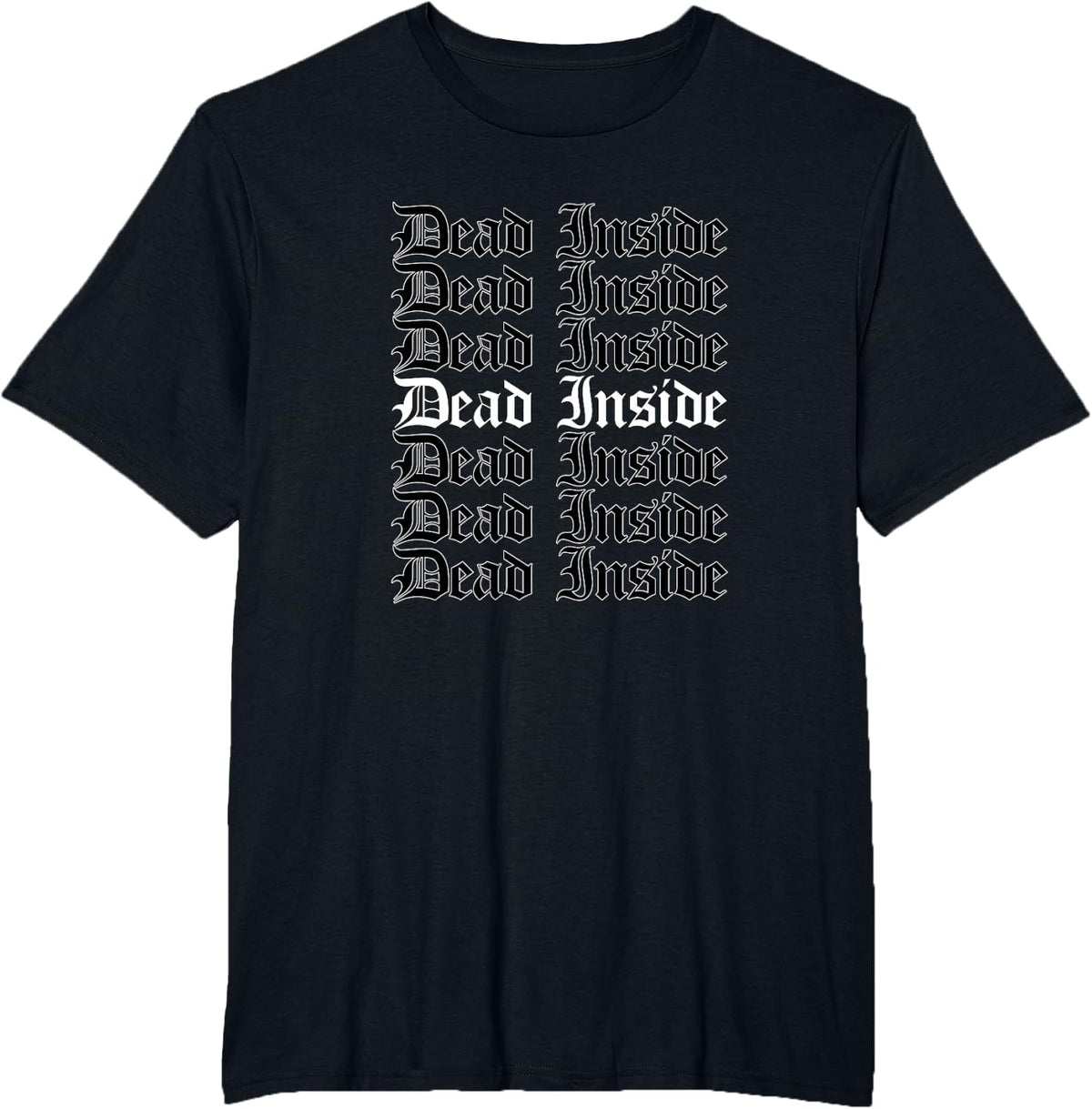 Dead Inside - Aesthetic Eboy Egirl Soft Grunge Goth T-Shirt - Black