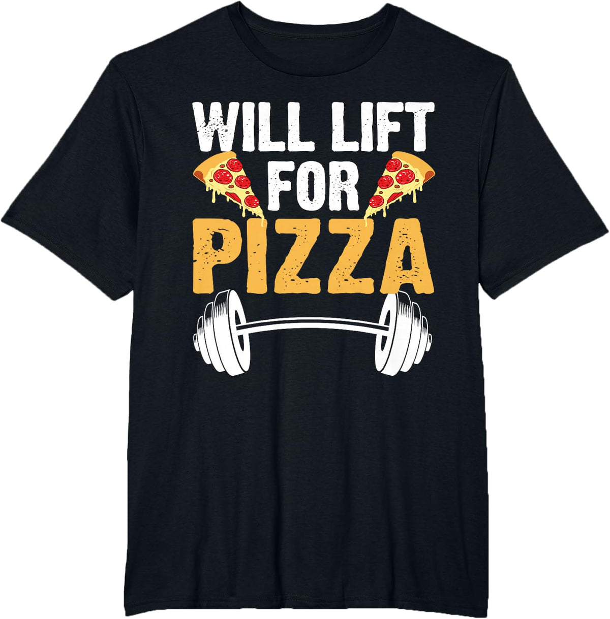 Will Lift For Pizza Gym Workout Weightlifting T-Shirt - Black