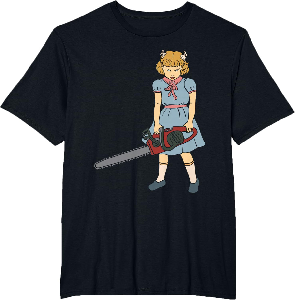 Chainsaw Girl - Gothic Punk Goth Horror Fan - Saw Chainsaws T-Shirt - Black
