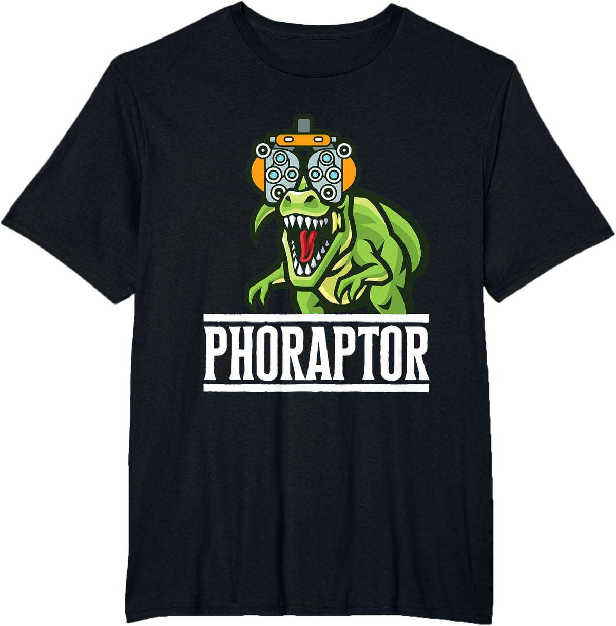 Optometry Machine Phoropter Funny Optometrist Phoraptor T-Shirt - Black