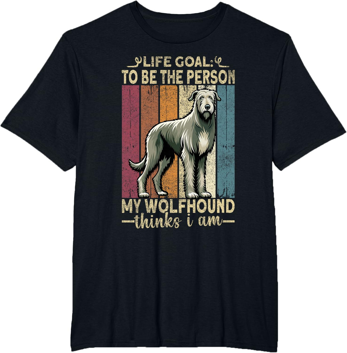 Irish Dog Adoption Pet Accessories Irish Wolfhound T-Shirt - Black
