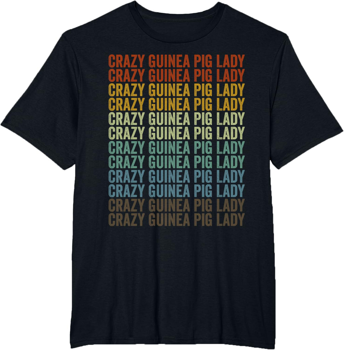 Crazy Guinea Pig Lady Guinea Pig Lady T-Shirt - Black