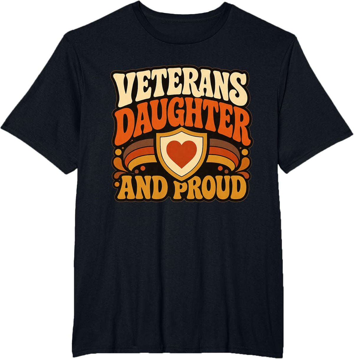 Veterans Daughter and Proud Vietnam Veteran Gift T-Shirt - Black