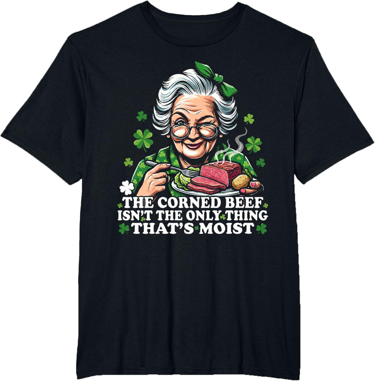 Inappropriate St Patricks Day Funny St Pats Adult Humor Gag T-Shirt - Black