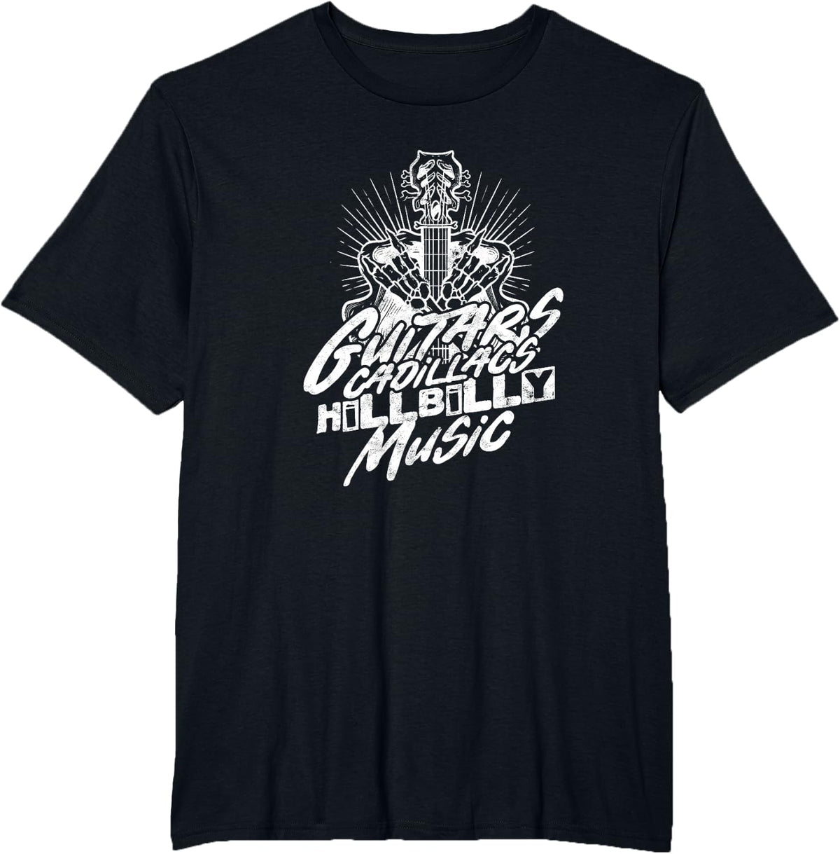 Guitars Cadillacs Hillbilly Music Country songs and music T-Shirt - Black