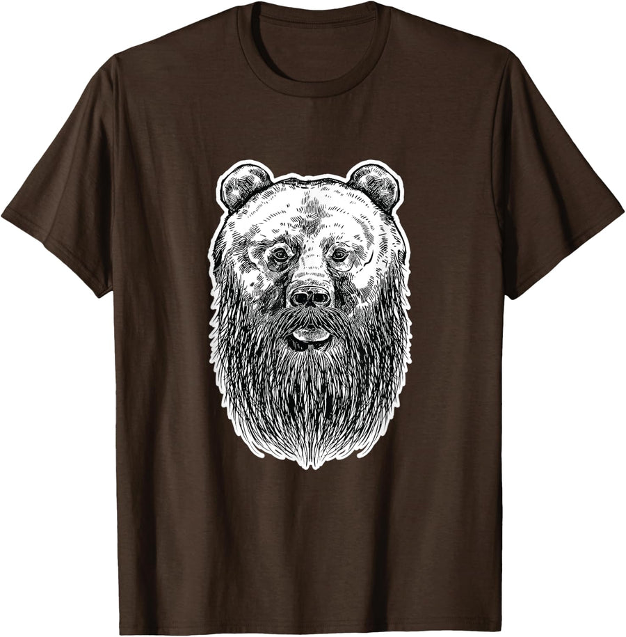 Bearded Bear T-Shirt - Brown