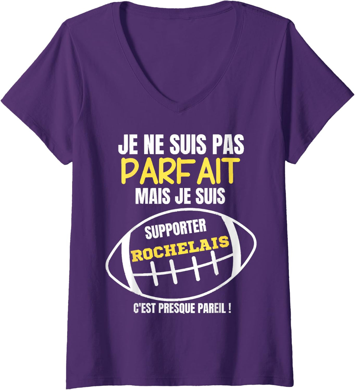 Women's I Am Not Parf AIT But I Am Supporter Rochelais V-Neck T-Shirt - Purple