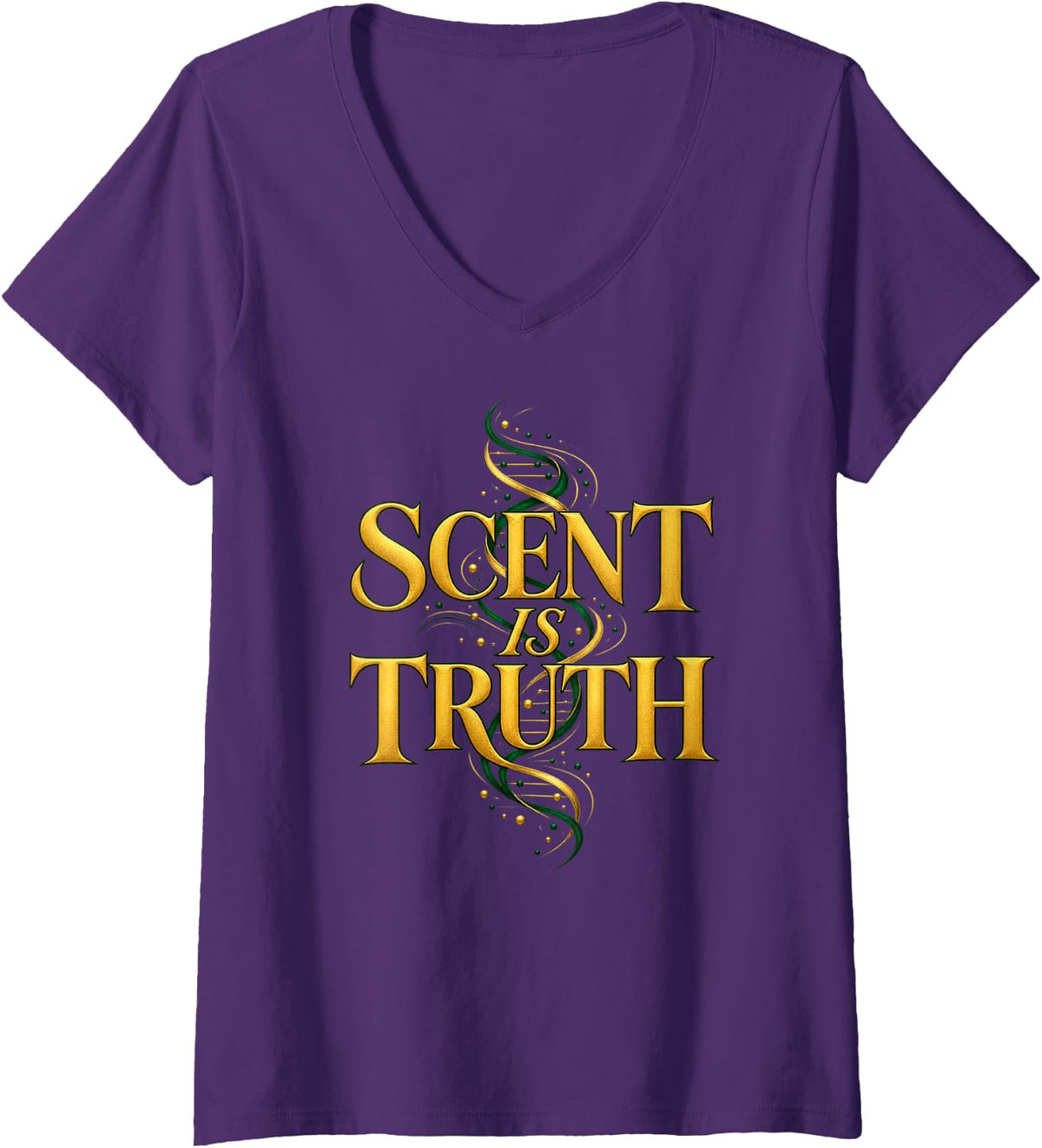 Women's Scent is Truth Mantrailing Dog Bloodhound Handler Shirt V-Neck T-Shirt - Purple