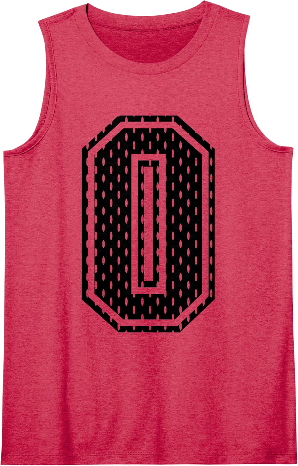 Black Number 0 Sports Fan #0 Jersey Shirt Team Player Tank Top - Red