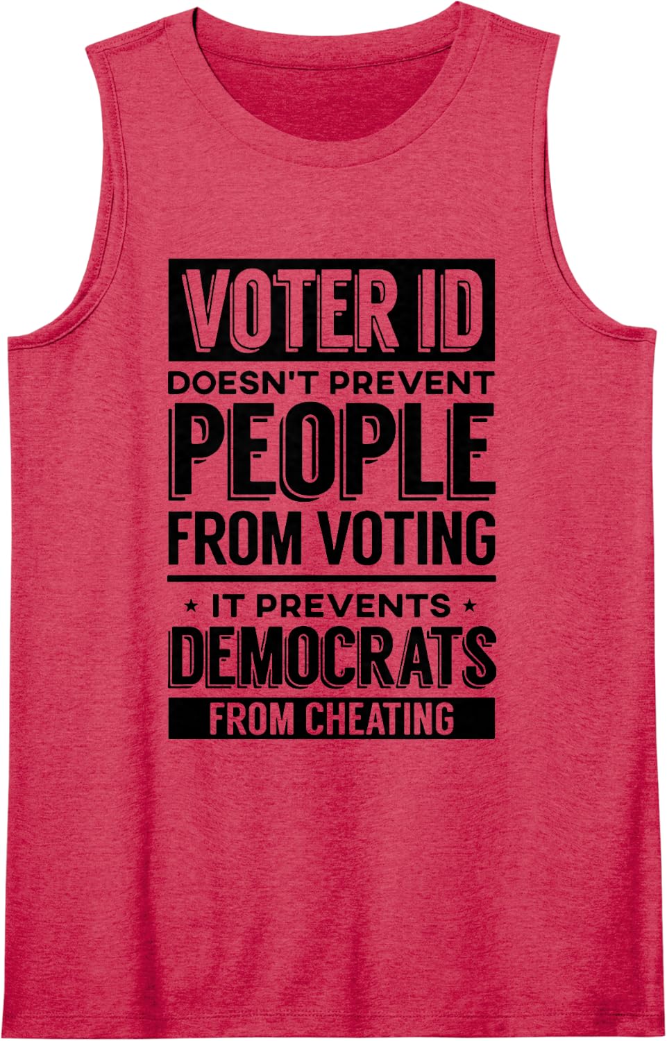 Voter Id Doesn't Prevent People from Voting It Prevents Sleeveless Tank Top - Red