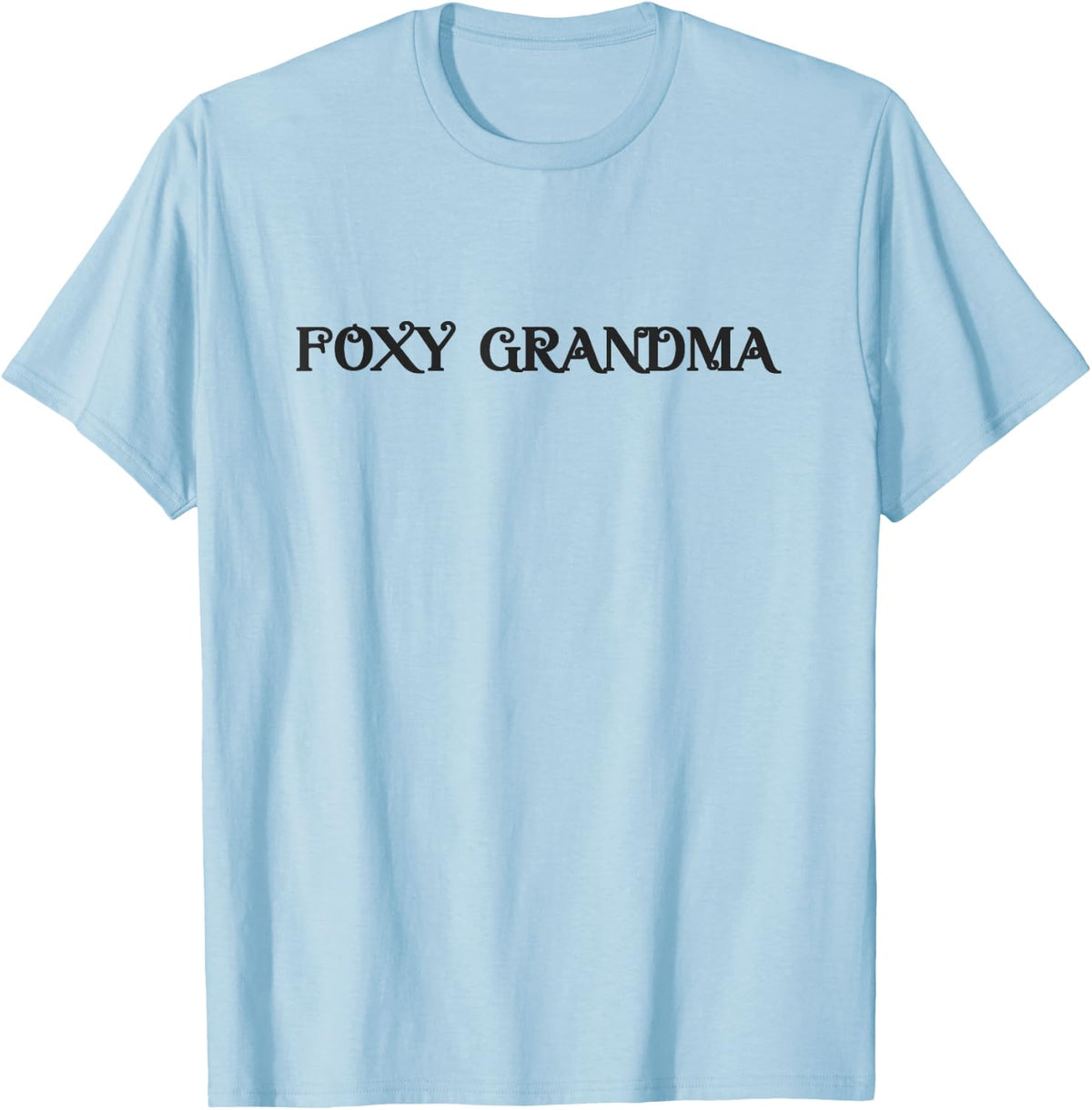 Foxy Grandma 90s Throwback T-Shirt - Baby Blue