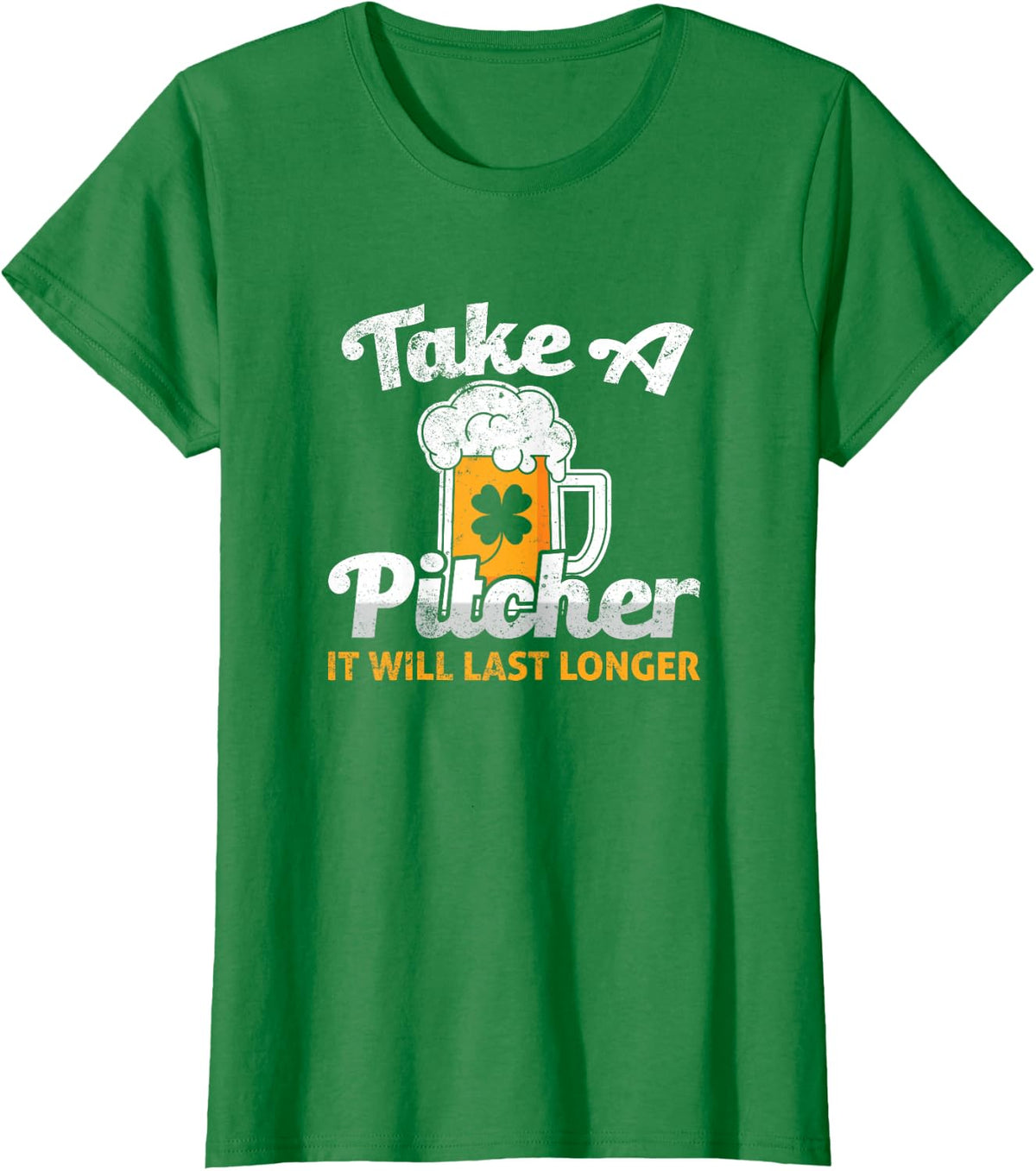 Funny St Patricks Day Shirt Deez Tees Vintage Distressed T-Shirt Green X-Small Classic Fit Short Sleeve Men's St Patrick's