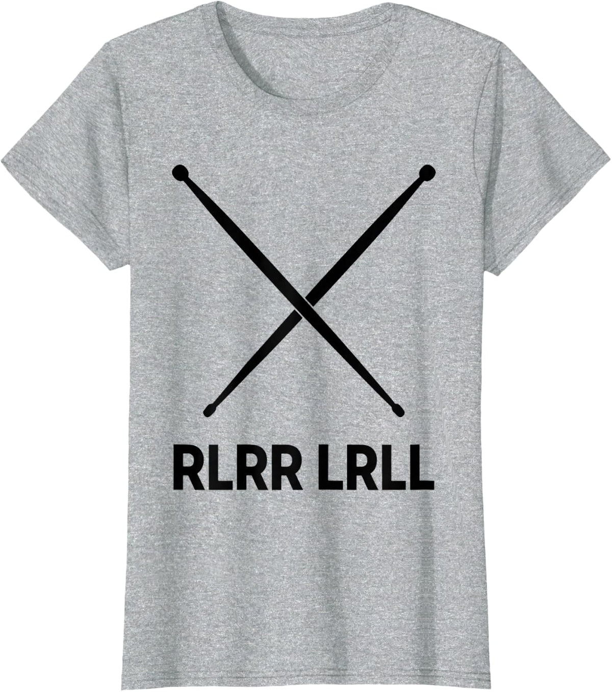 Paradiddle Drum Drummer Drumming RLRR LRLL T-Shirt - Heather Grey