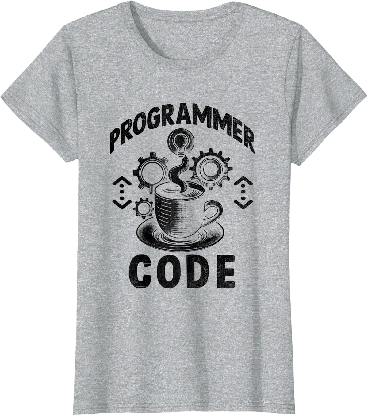 Programmer Code Computer Programming Coder Coding T-Shirt - Heather Grey