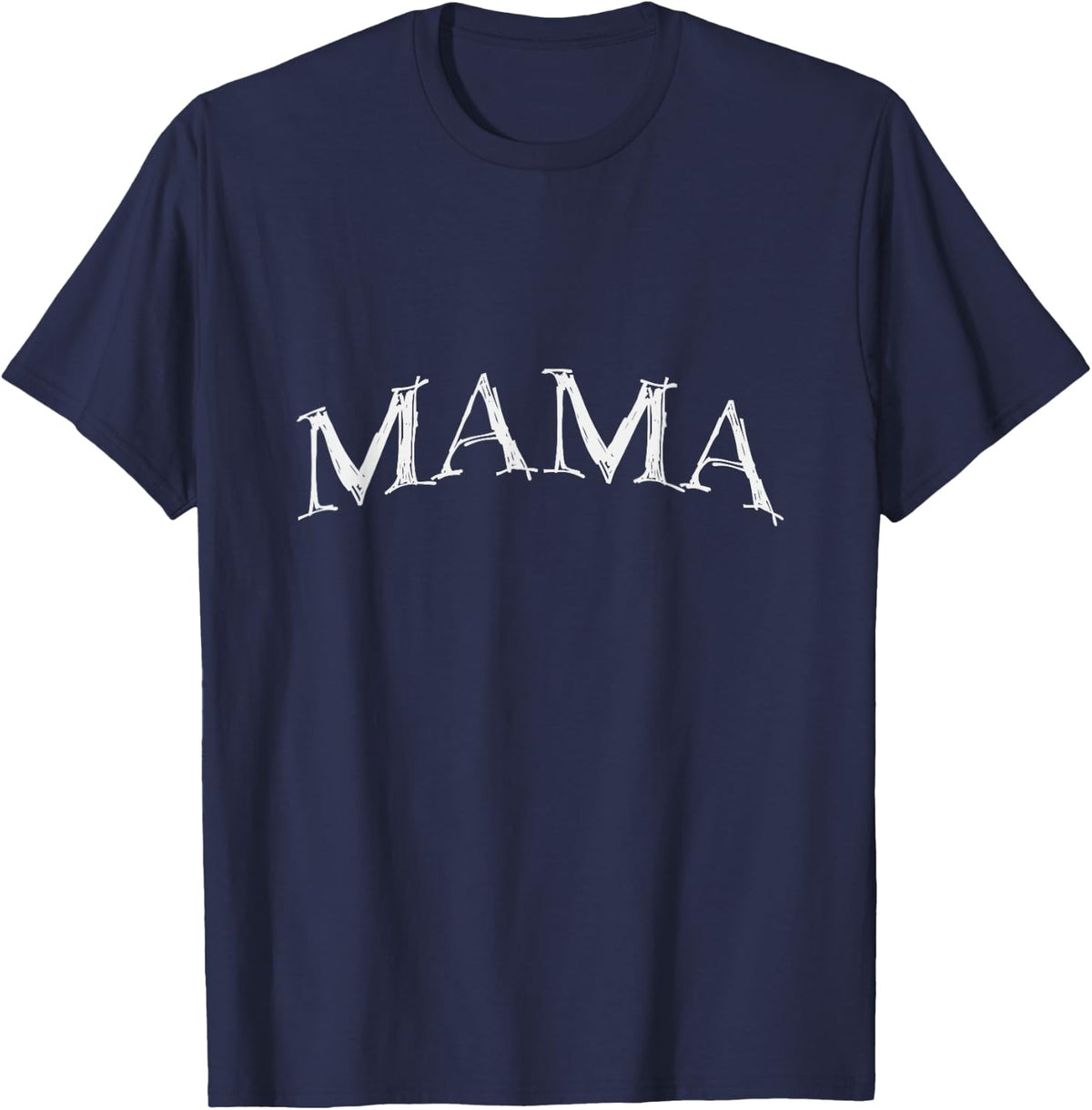 Mama [light] handwritten font T-Shirt - Navy Blue