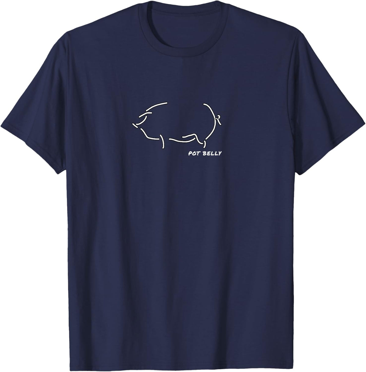 Pig Lovers, Pot Belly, Kids Love this Cute T-Shirt T-Shirt - Navy Blue