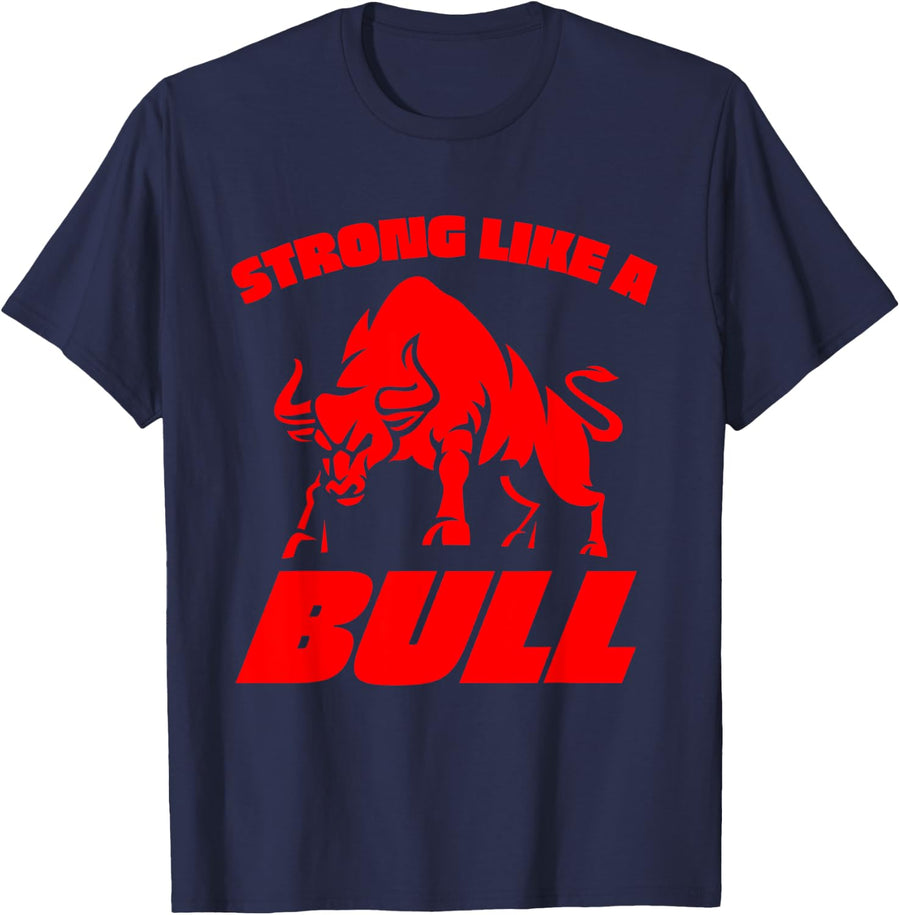 Strong Like A Bull Spanish Bullfighter Build Like A Bull T-Shirt - Navy Blue