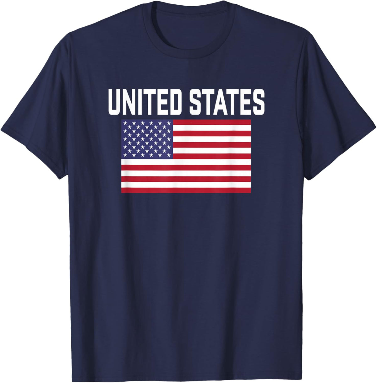American Flag Cool Patriotic USA Flags Men Women T-Shirt - Navy Blue