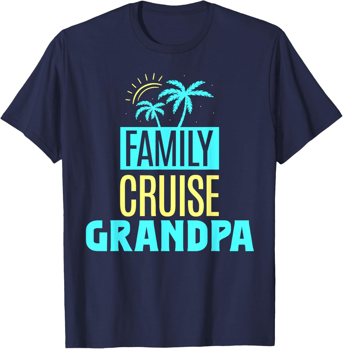 Family Cruise Grandpa Travel Ship Vacation Granddad T-Shirt - Navy Blue