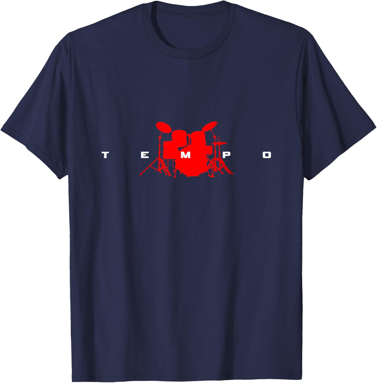 Music Band Drummer Drum T-Shirt - Navy Blue