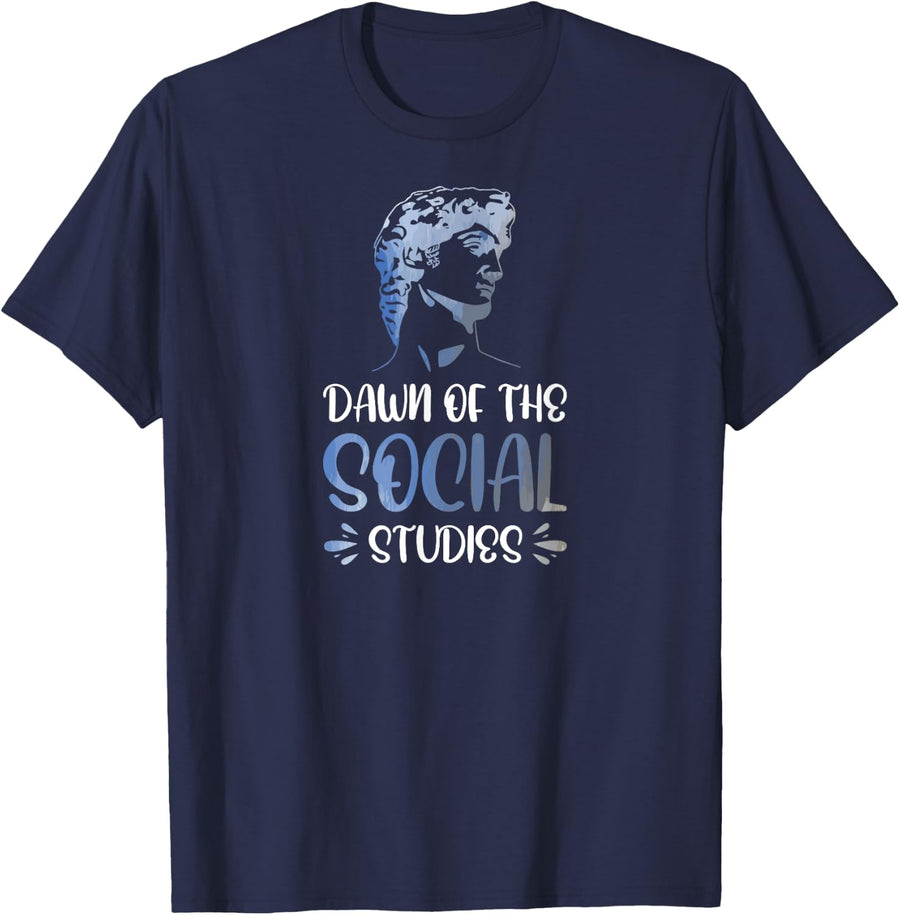 Dawn Of The Social Studies T-Shirt - Navy Blue